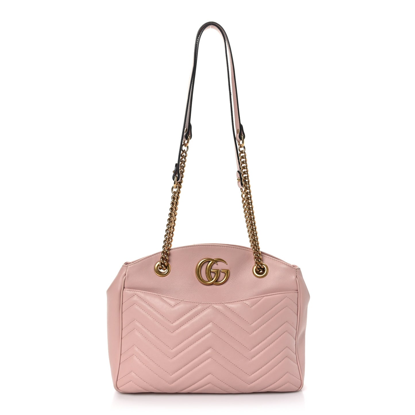 Calfskin Matelasse Medium GG Marmont Open Top Shoulder Bag Perfect Pink