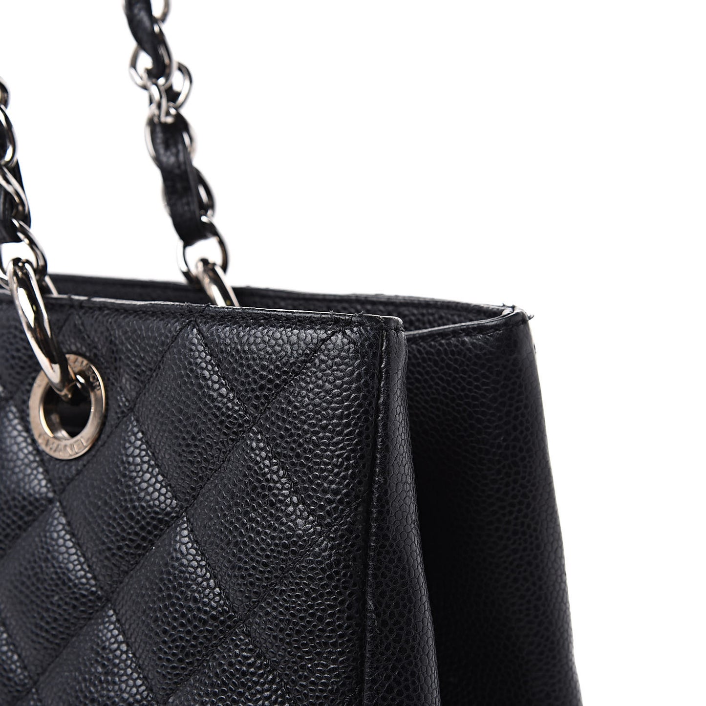 Caviar Quilted Grand Shopping Tote GST Black