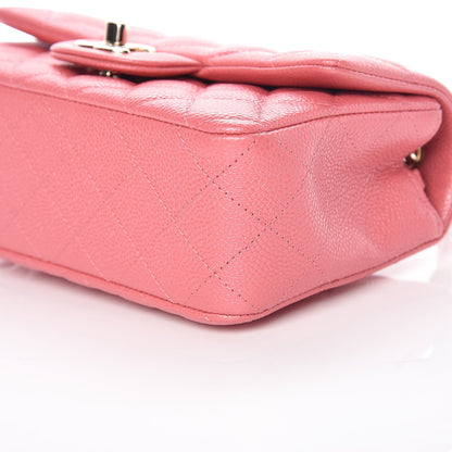 Chanel Iridescent Caviar Quilted Mini Rectangular Flap Pink 9 of 10