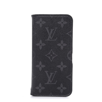 Louis Vuitton Monogram Eclipse iPhone X Folio Case 1 of 9