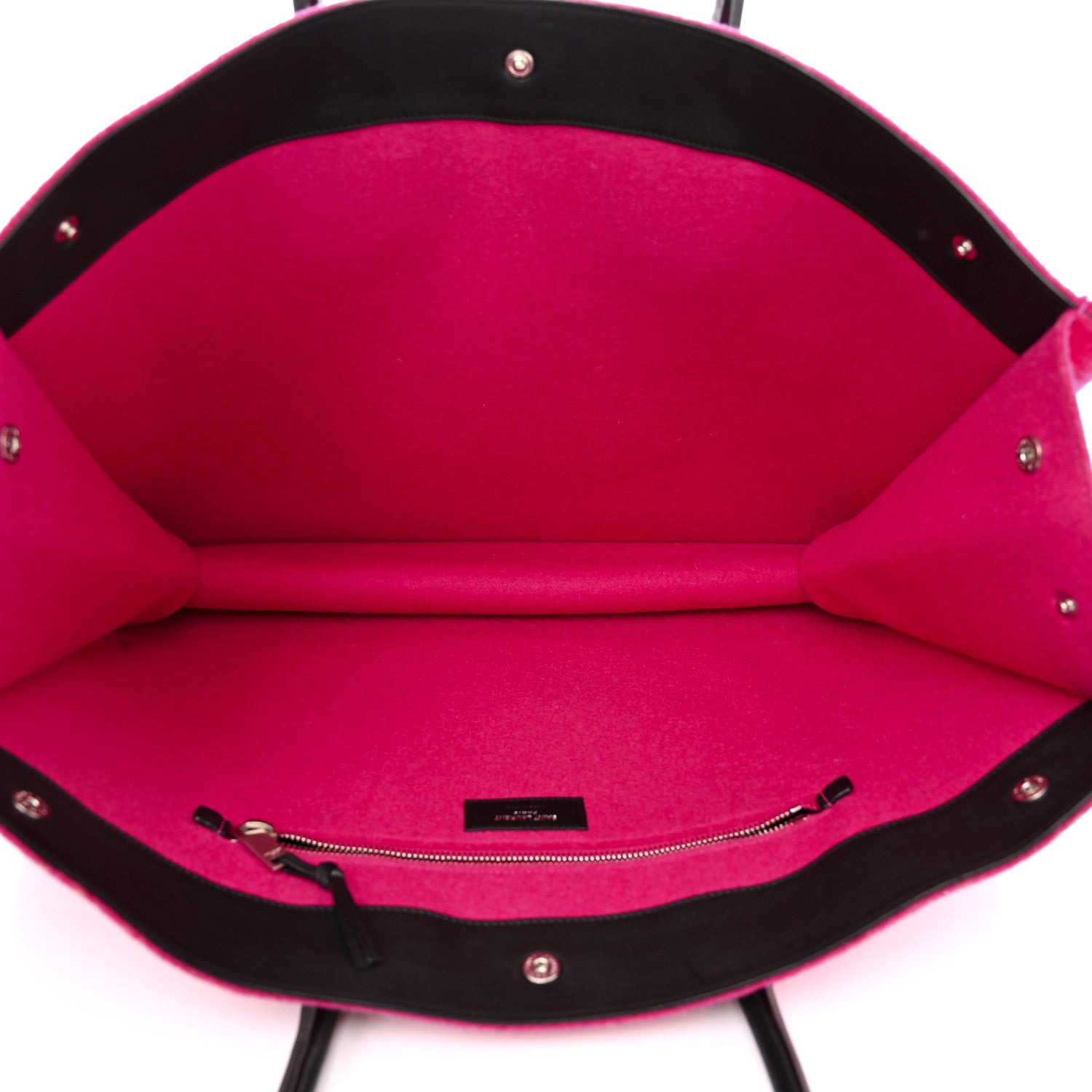 Saint Laurent Wool Rive Gauche Tote Fuchsia 5 of 12