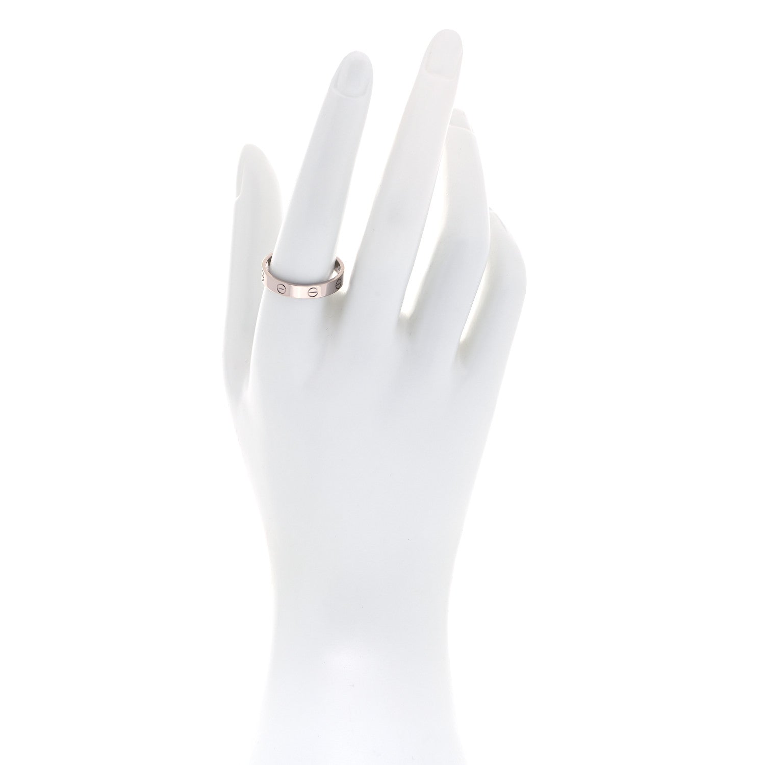 Cartier 18K White Gold 4mm LOVE Wedding Band Ring 61 9.5 2 of 5