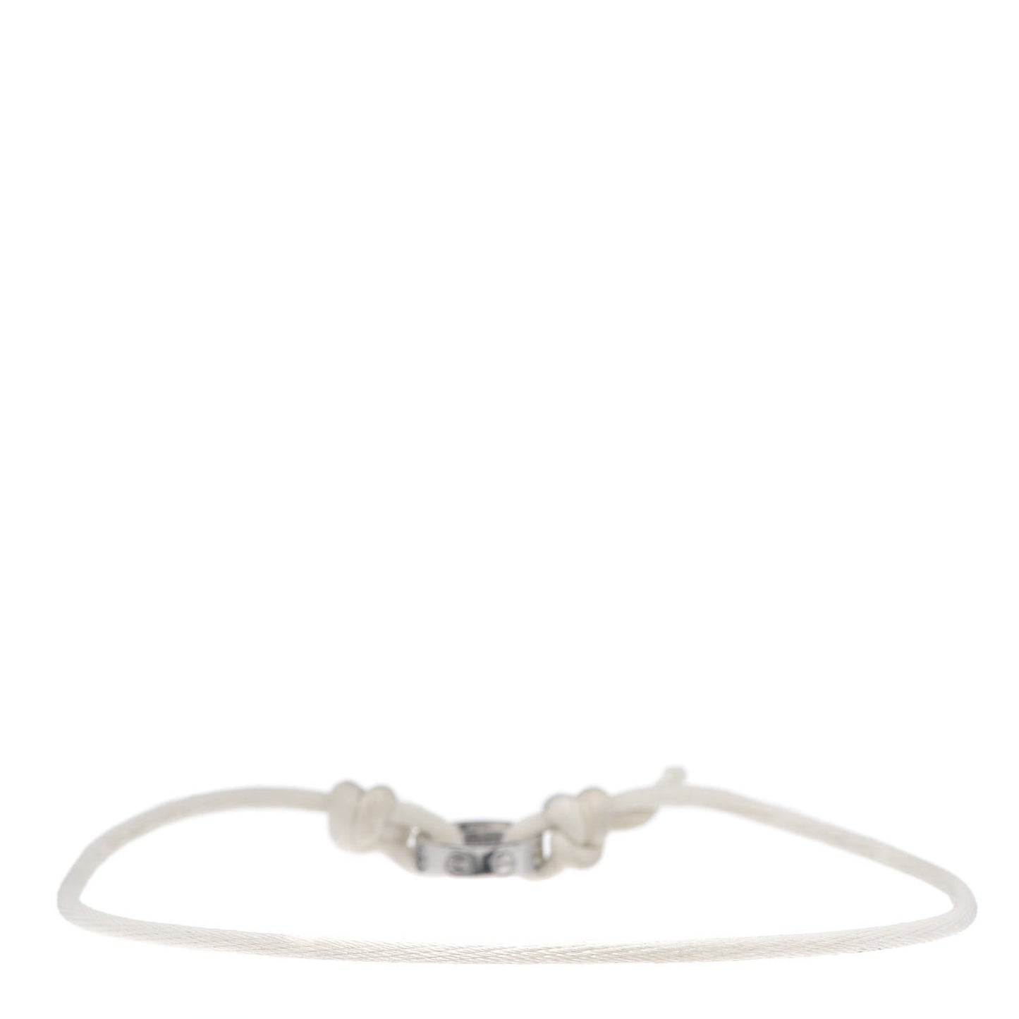 18K White Gold Charity LOVE Adjustable Cord Bracelet White