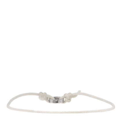 Cartier 18K White Gold Charity LOVE Adjustable Cord Bracelet White 3 of 7