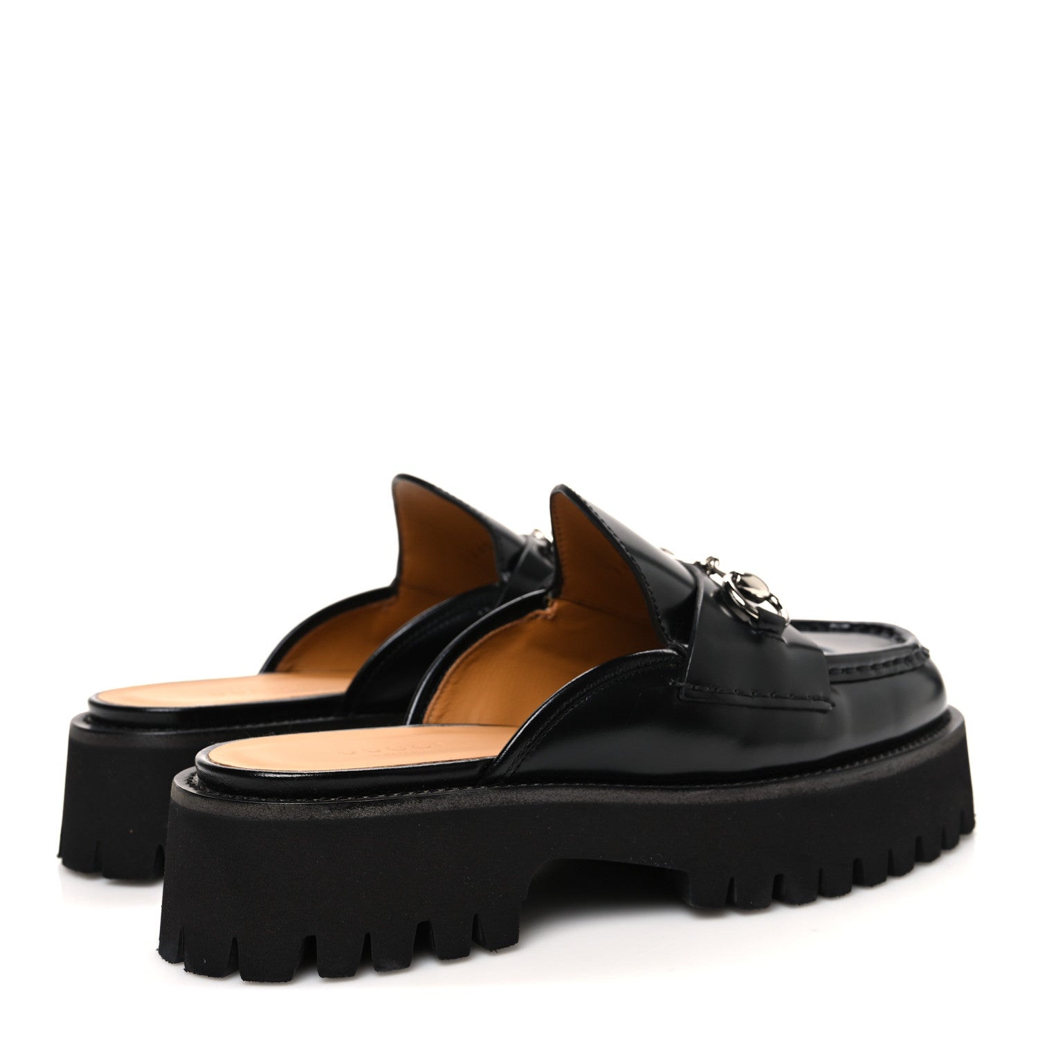 Gucci Cordovan Lux Womens Sylke Horsebit Platform Mules 37.5 Black 5 of 12
