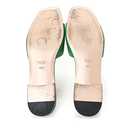 Gucci Cosmos Softy Calfskin Interlocking G Cut Out Slide Sandals 38.5 New Shamarock 6 of 9
