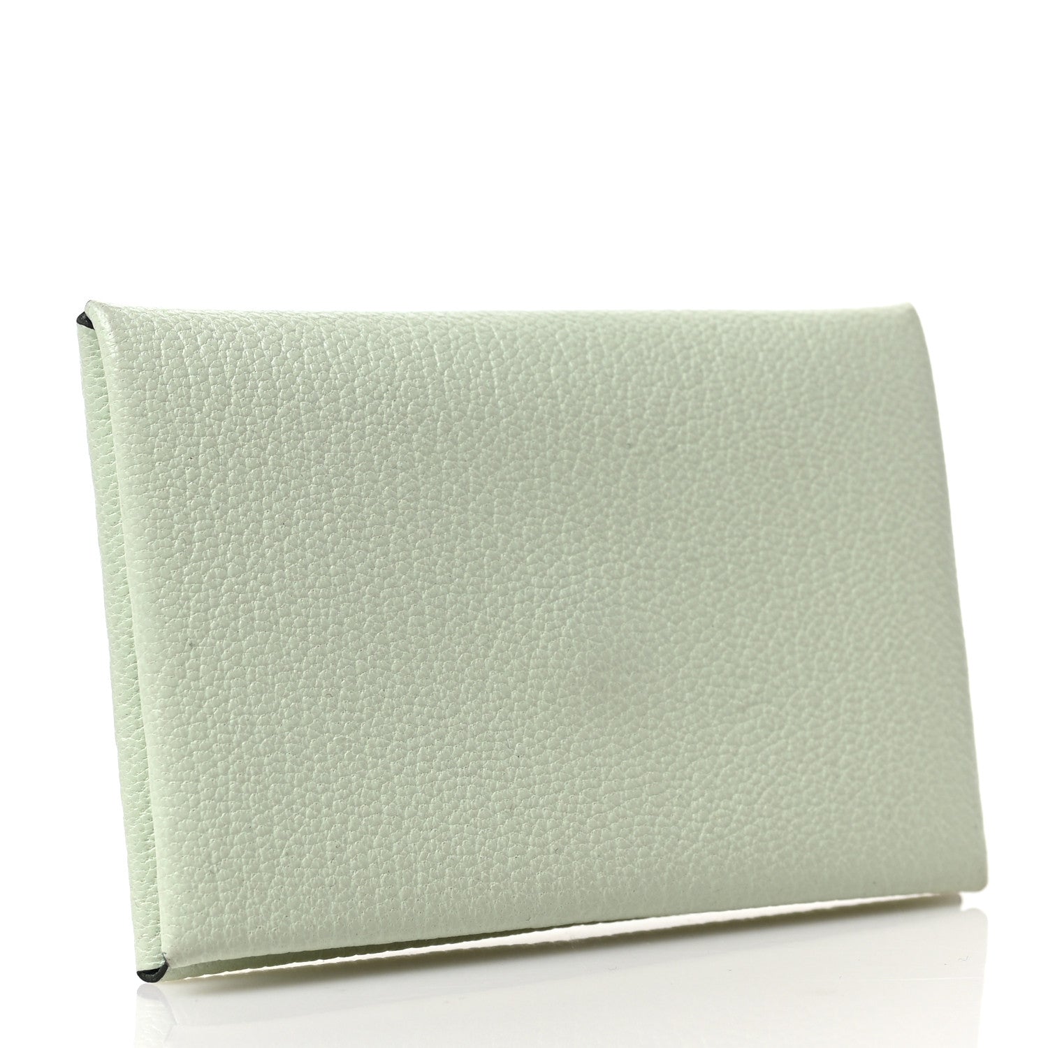 Hermes Chevre Mysore Verso Calvi Card Case Vert Fizz Bleu Zephyr 3 of 6