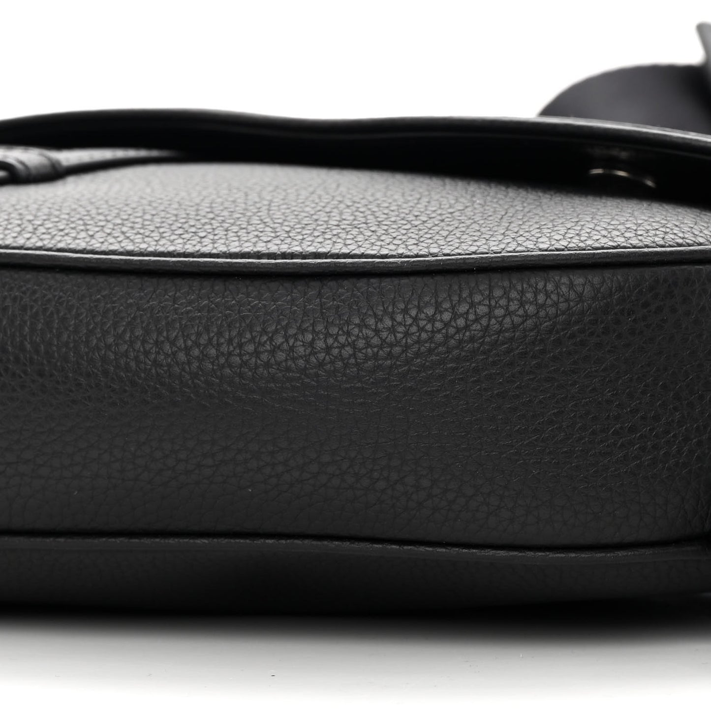 Grained Calfskin Mens Maxi Saddle Bag Back