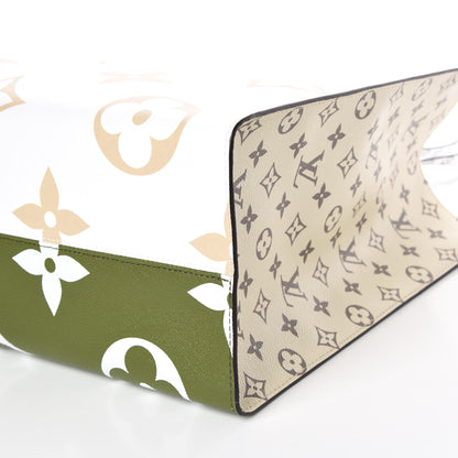 Louis Vuitton Monogram Giant Onthego GM Kaki Beige 9 of 9