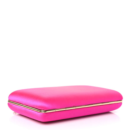 Jimmy Choo Satin Crystal Clemmie Clutch Fuchsia 4 of 10