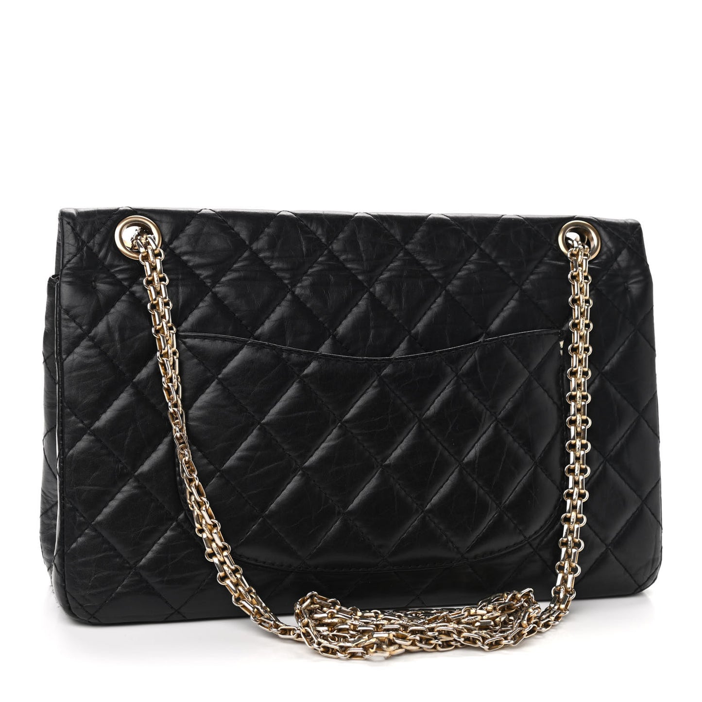 Aged Calfskin Quilted 2.55 Reissue 226 Flap Black