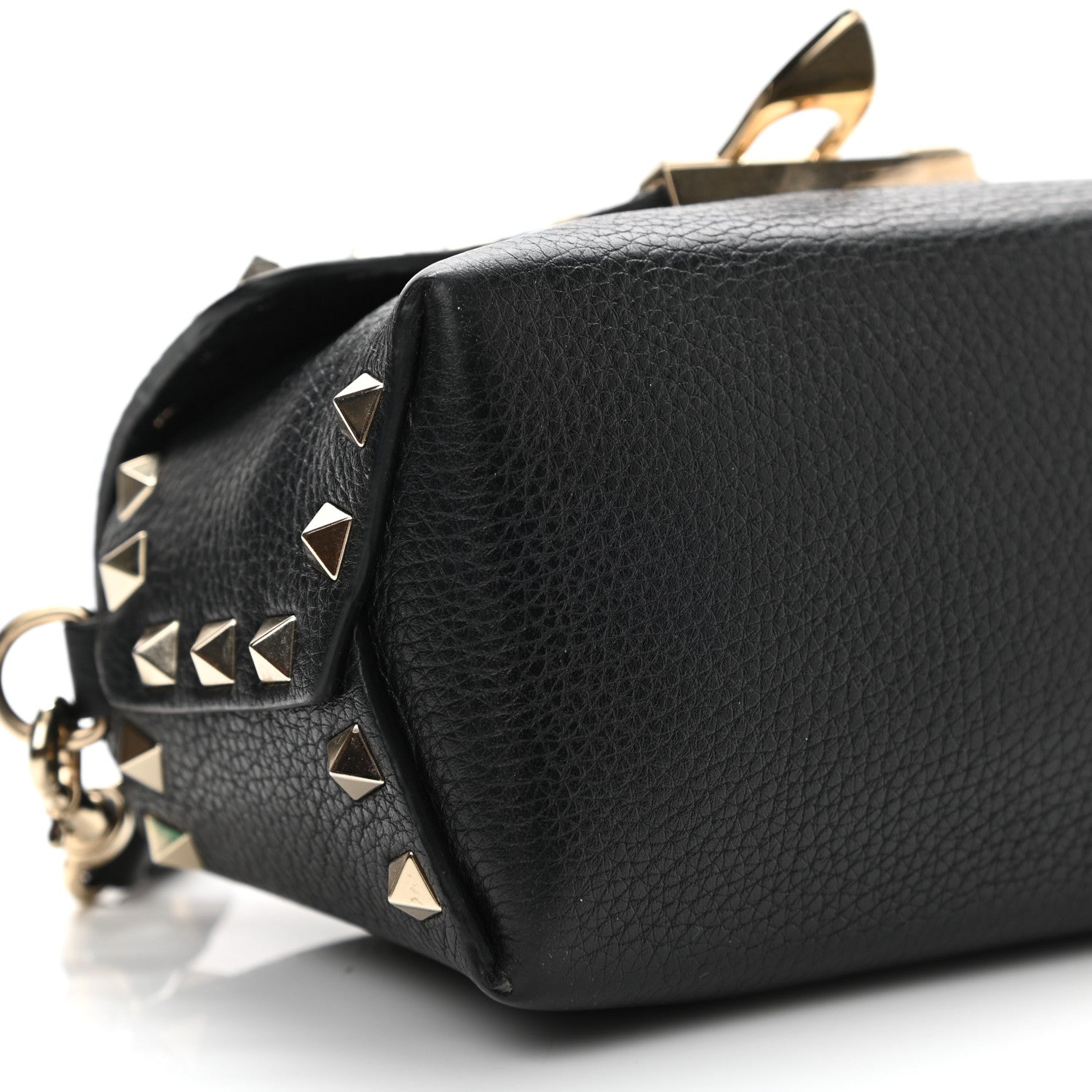 Valentino Garavani Pebbled Calfskin Mini Rockstud Crossbody Bag Black 8 of 11
