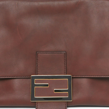 Fendi Vitello Flamingo Enamel Big Forever Mama Baguette Brown 9 of 11