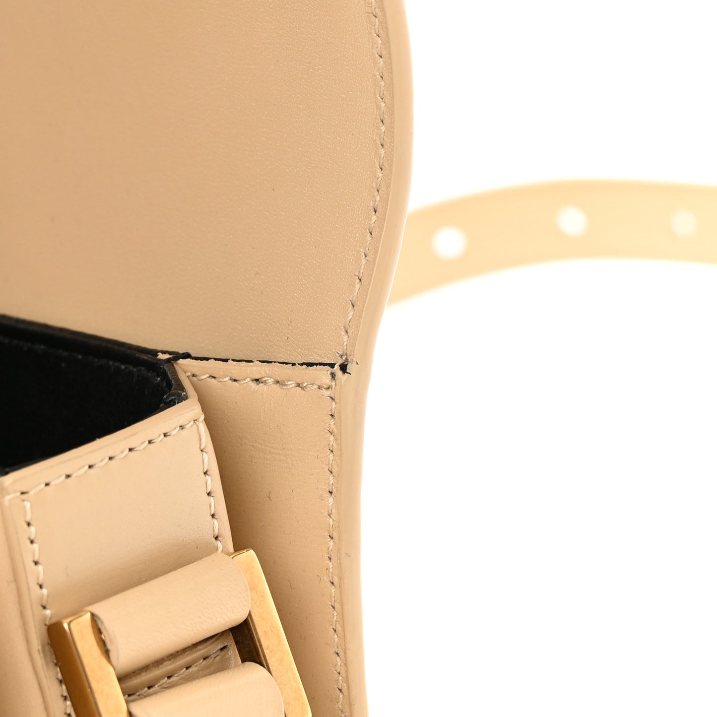 Smooth Calfskin Small Solferino Satchel Ivory Natural