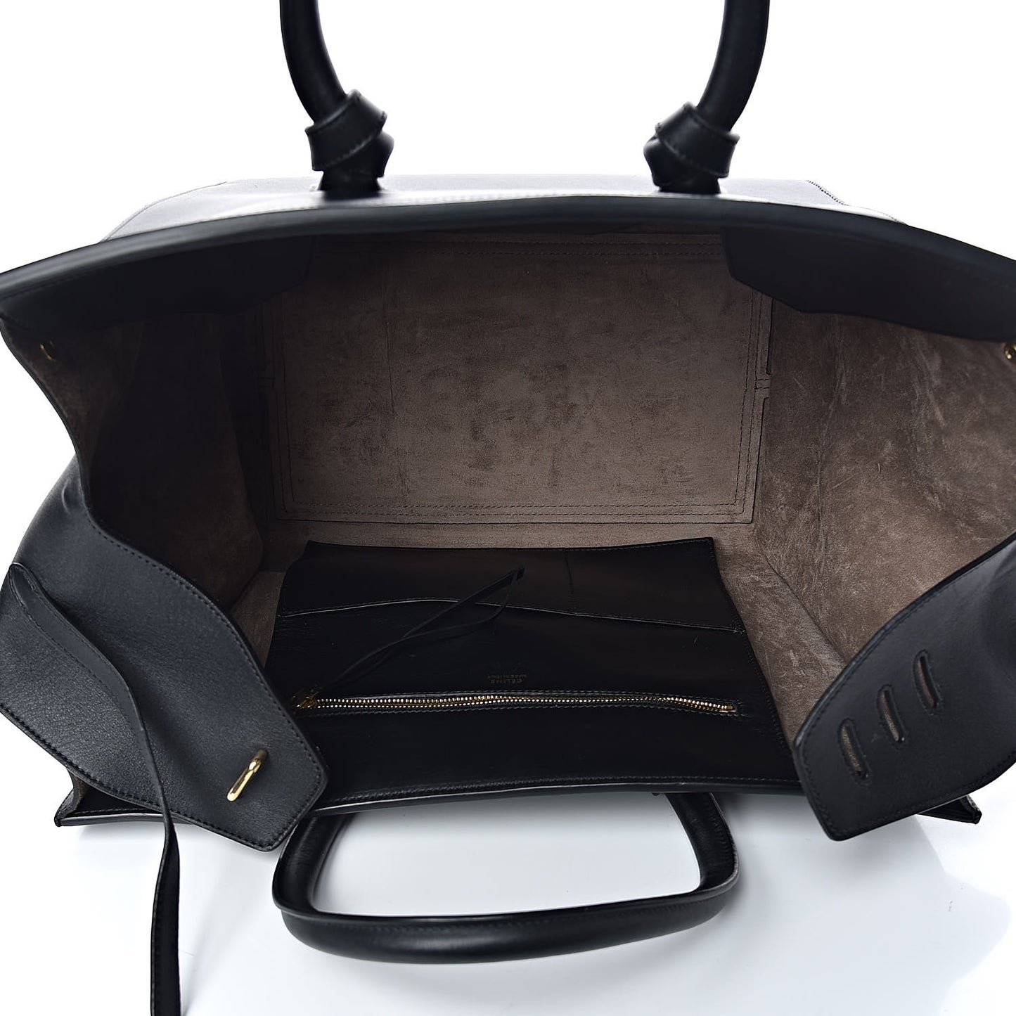 Smooth Calfskin Medium Tie Knot Tote Black