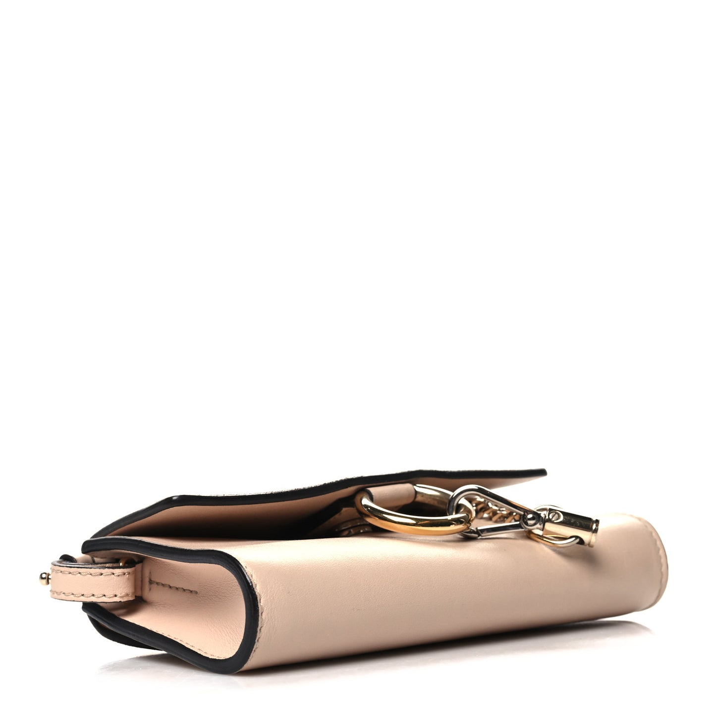Suede Calfskin Mini Faye Shoulder Bag Cement Pink