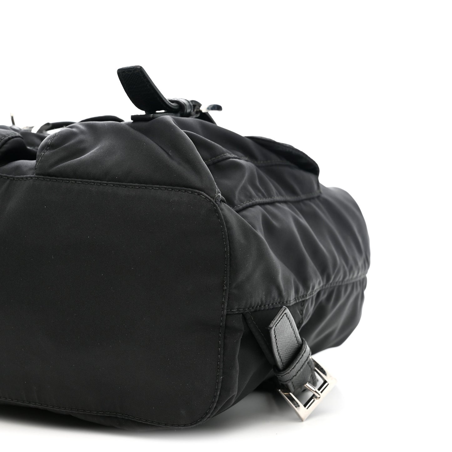 Tessuto Nylon Saffiano Small Backpack Black