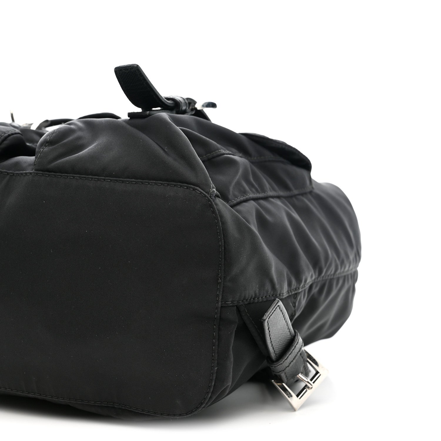 Prada Tessuto Nylon Saffiano Small Backpack Black 10 of 12