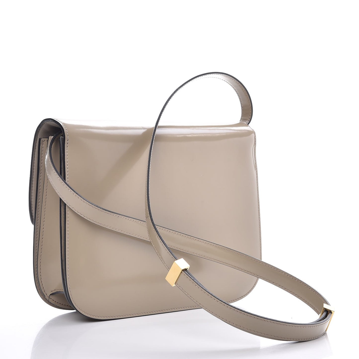 Spazzolato Calfskin Medium Classic Box Flap Bag Taupe