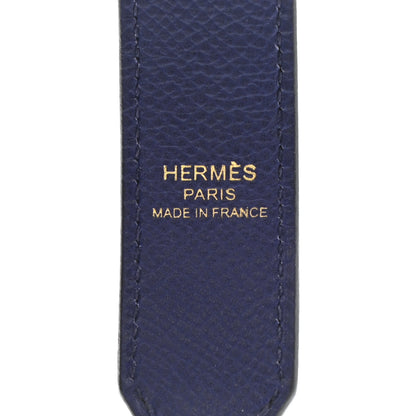Hermes Epsom 25mm Tressage Shoulder Strap Bleu Indigo Noir Terre Battue 4 of 6