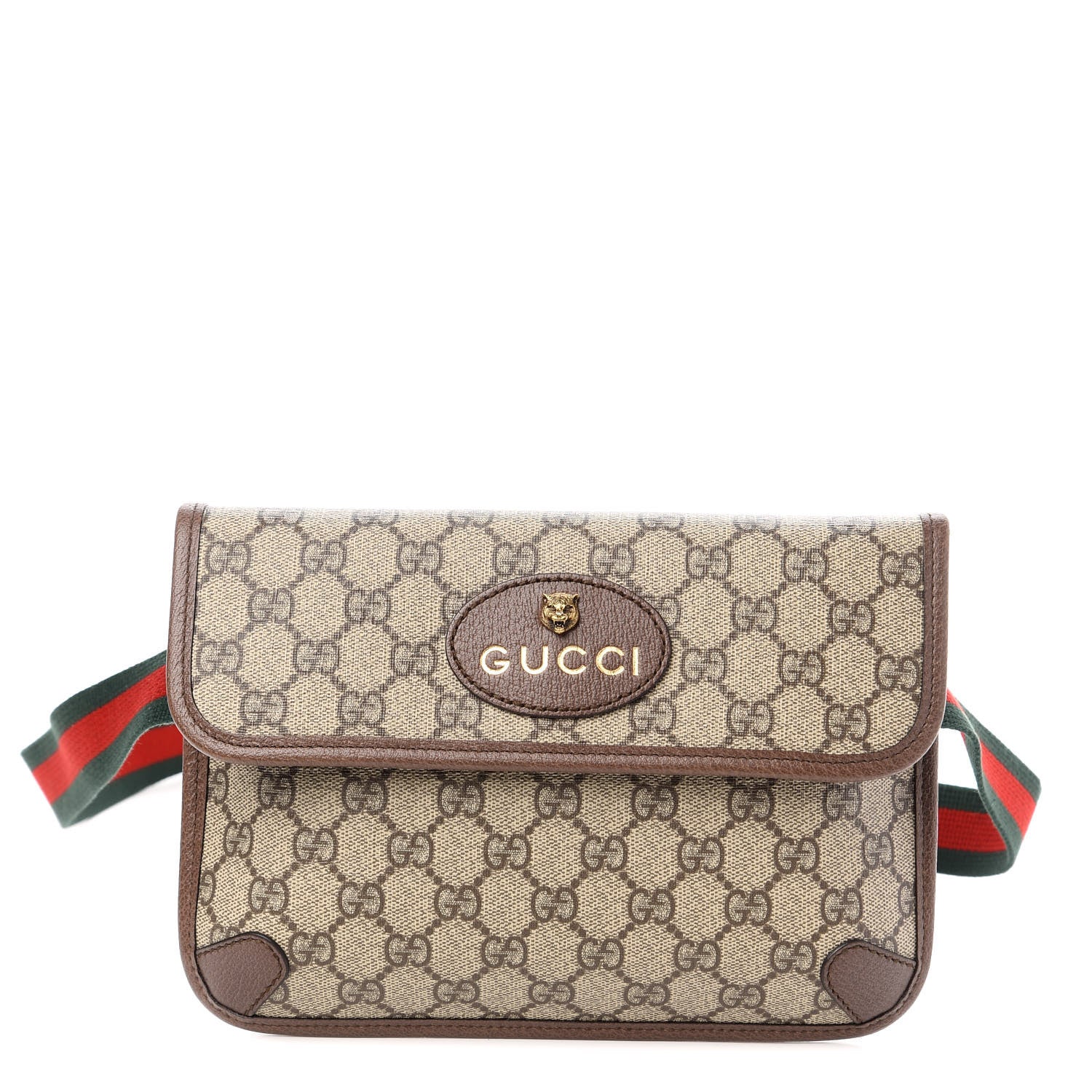 Gucci GG Supreme Monogram Neo Vintage Web Belt Bag Brown 1 of 11