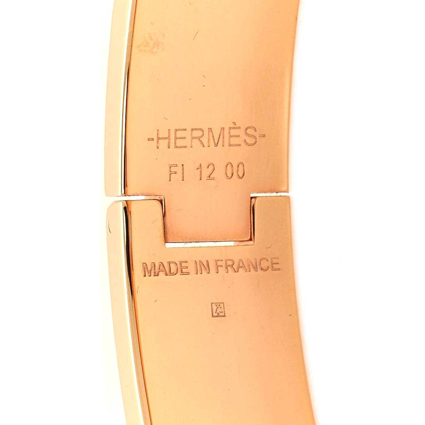 Enamel Narrow Clic Clac H Bracelet PM Marron Glace