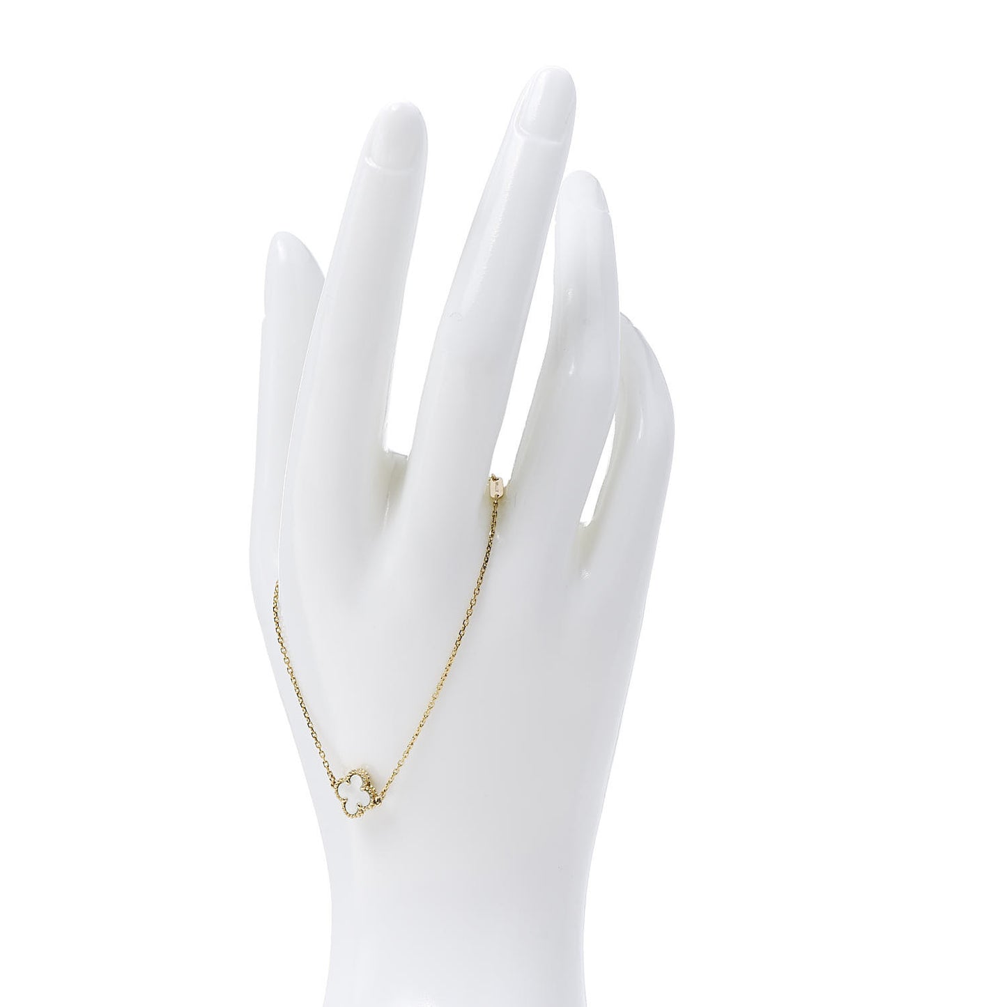 18K Yellow Gold Mother of Pearl Sweet Alhambra Bracelet