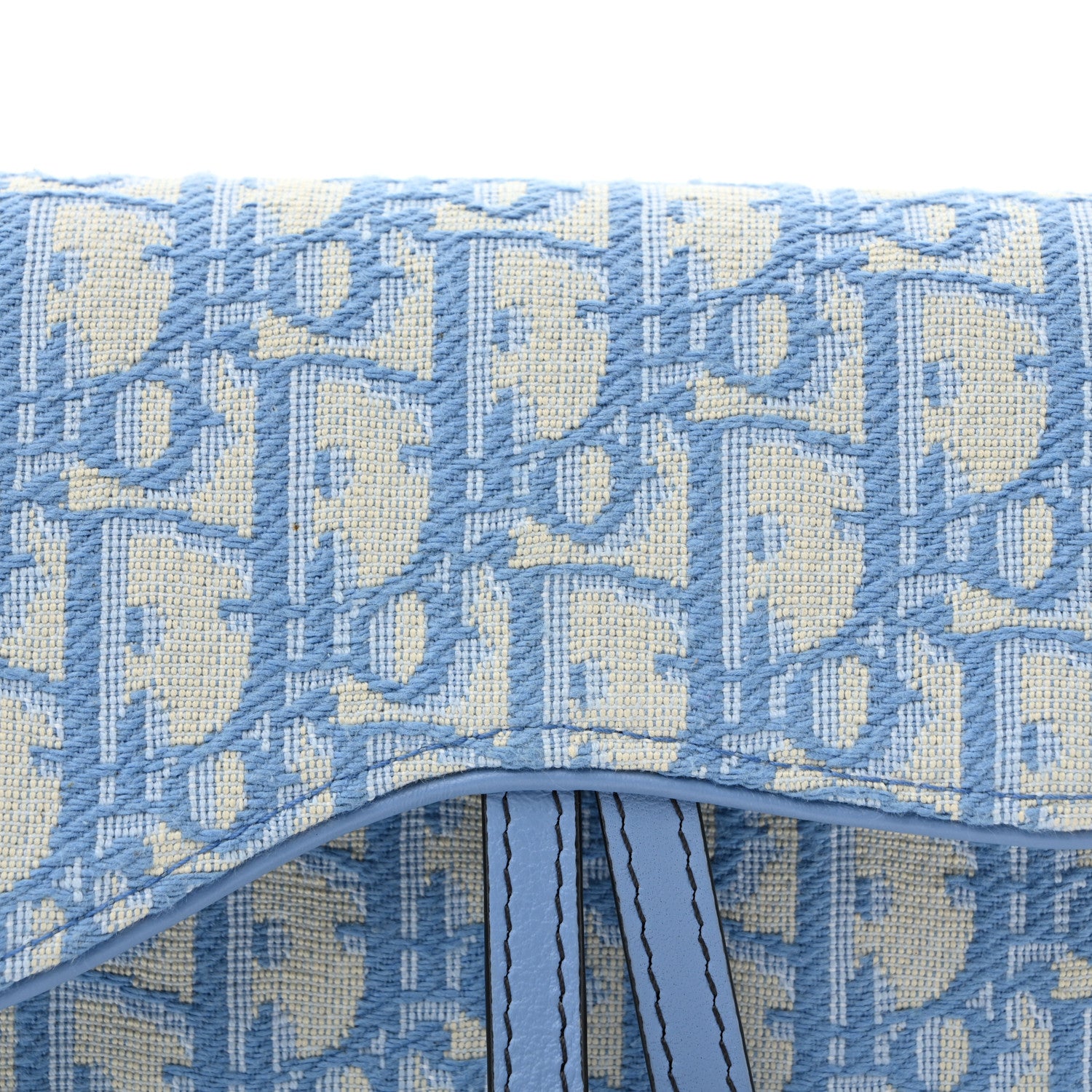 Christian Dior Oblique Saddle Belt Bag Cornflower Blue 9 of 15