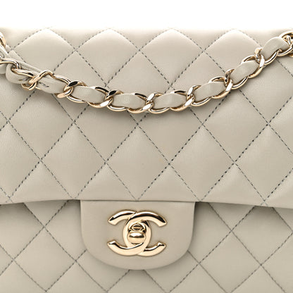 Chanel Lambskin Quilted Small Double Flap Grey 8 of 10