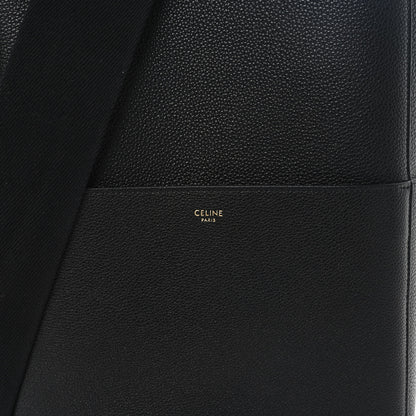 Celine Soft Grained Calfskin Sangle Bucket Bag Black 6 of 9