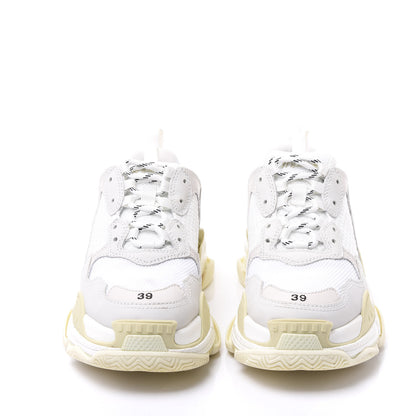 Balenciaga Fabric Mesh Womens Triple S Sneakers 39 White 2 of 9