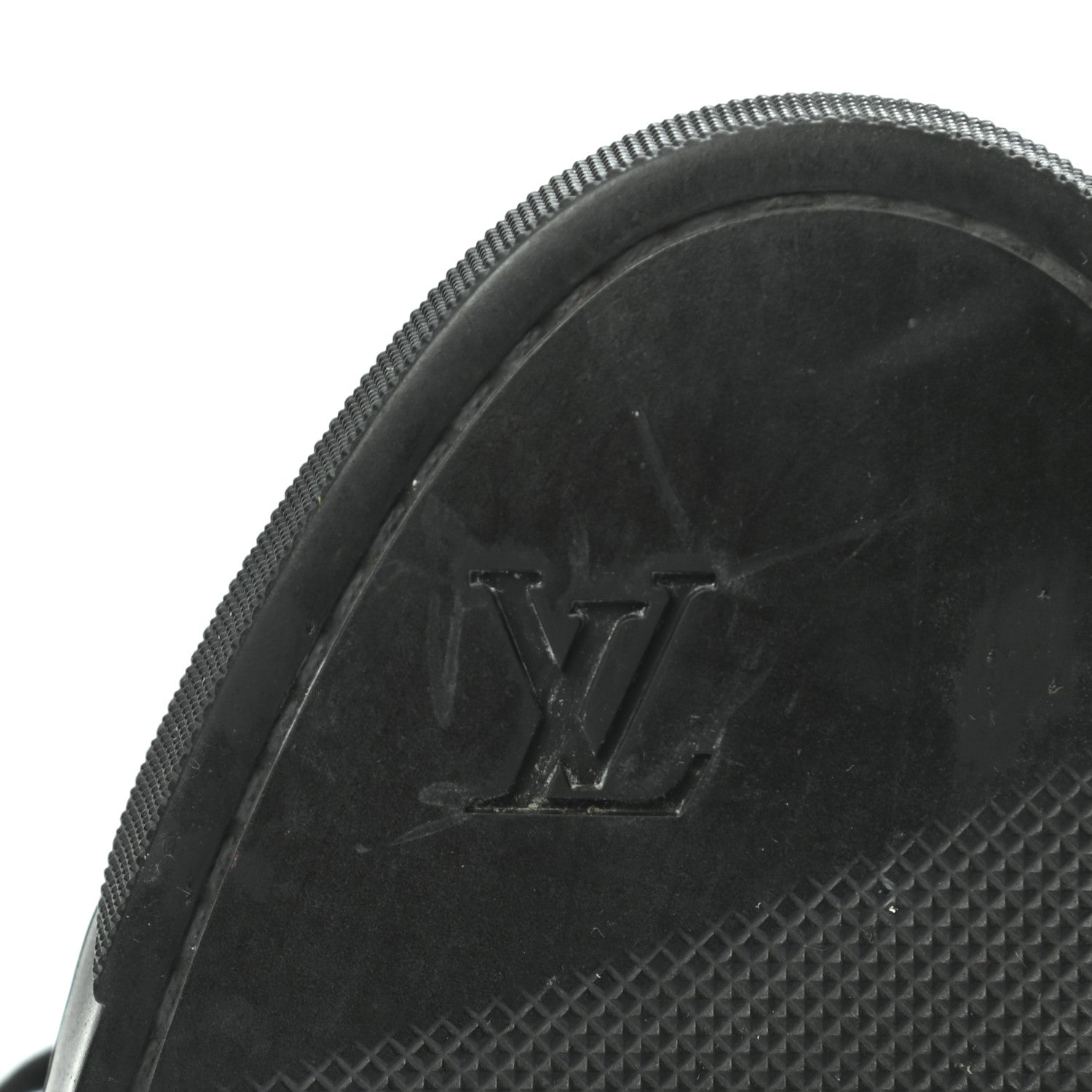 Louis Vuitton Monogram Suede Wedge Ankle Boots 37 Black 6 of 6