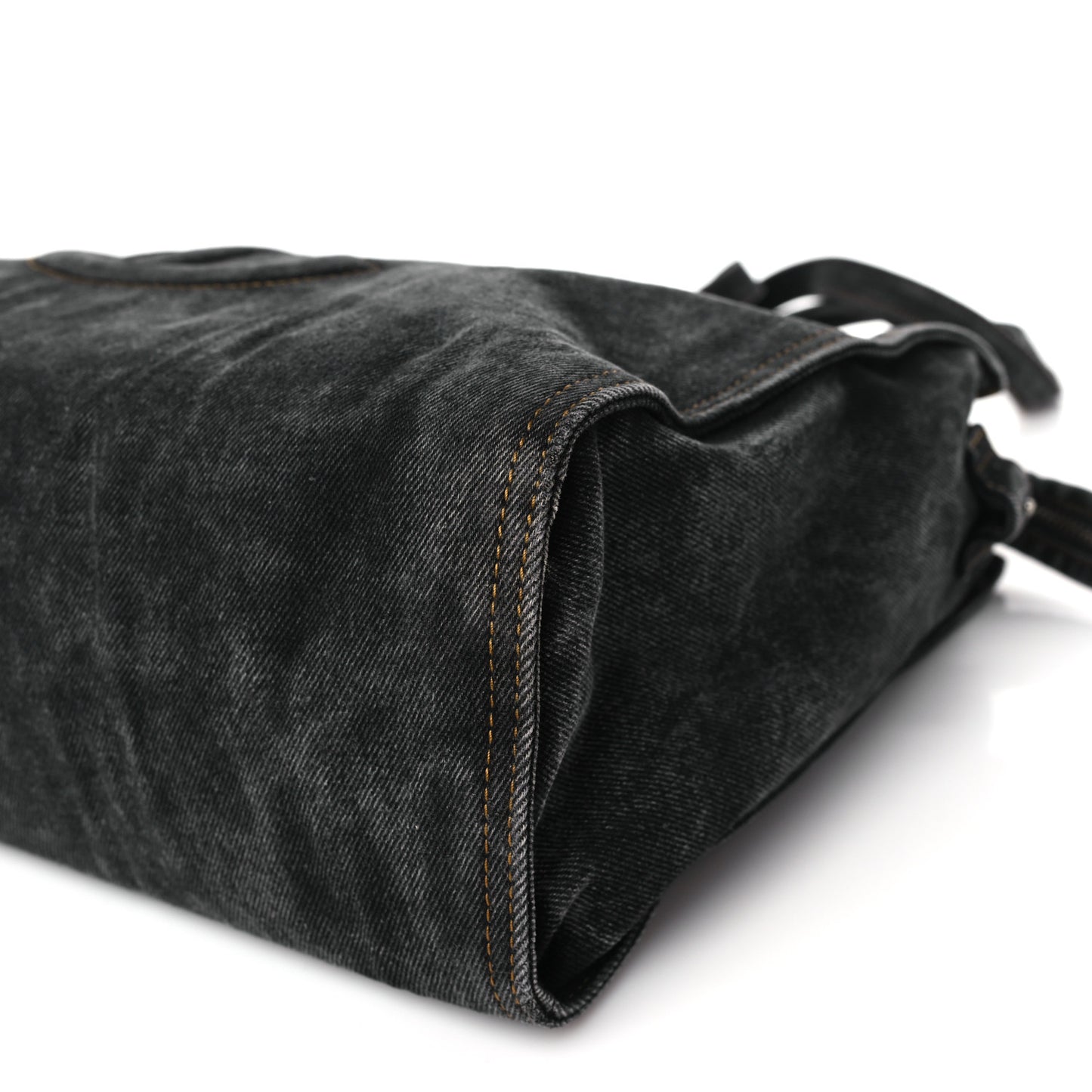 Denim Medium Shopping Bag Black