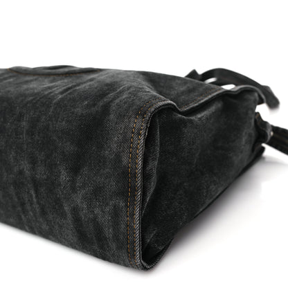 Telfar Denim Medium Shopping Bag Black 8 of 8