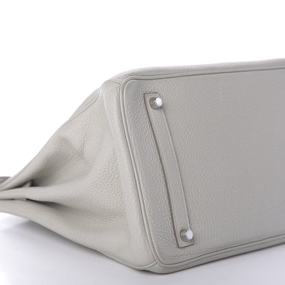 Hermes Taurillon Clemence Birkin 35 Gris Perle 6 of 11