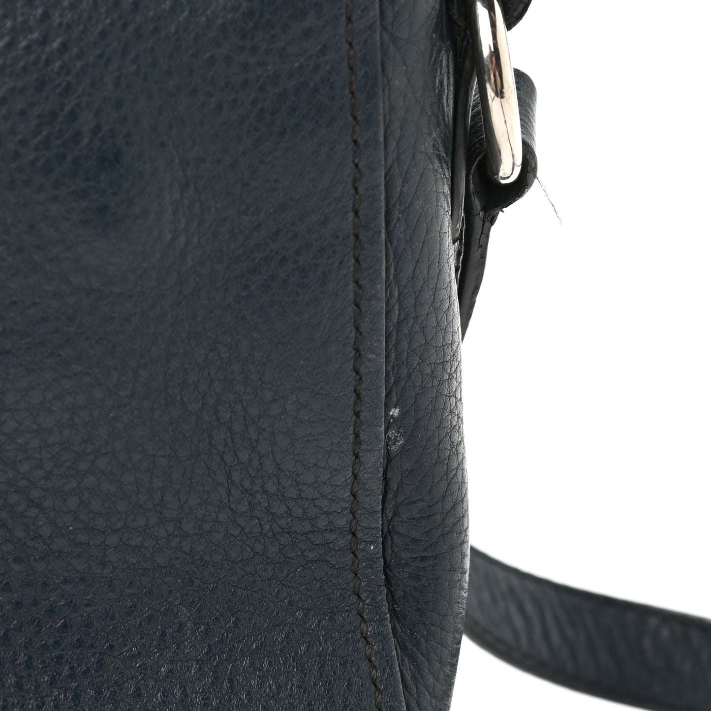 Vitello Phenix Madras Shoulder Bag Oltremare