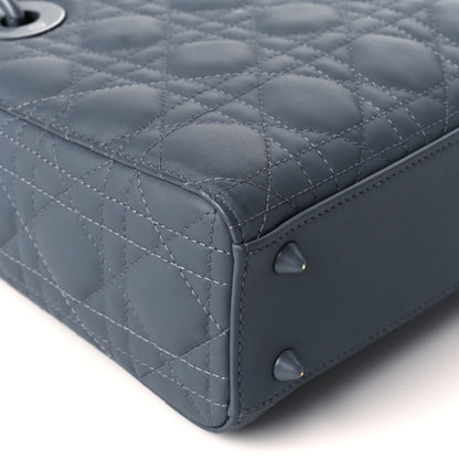 Christian Dior Ultra Matte Calfskin Cannage Small My ABCDior Lady Dior Grey Stone 8 of 11