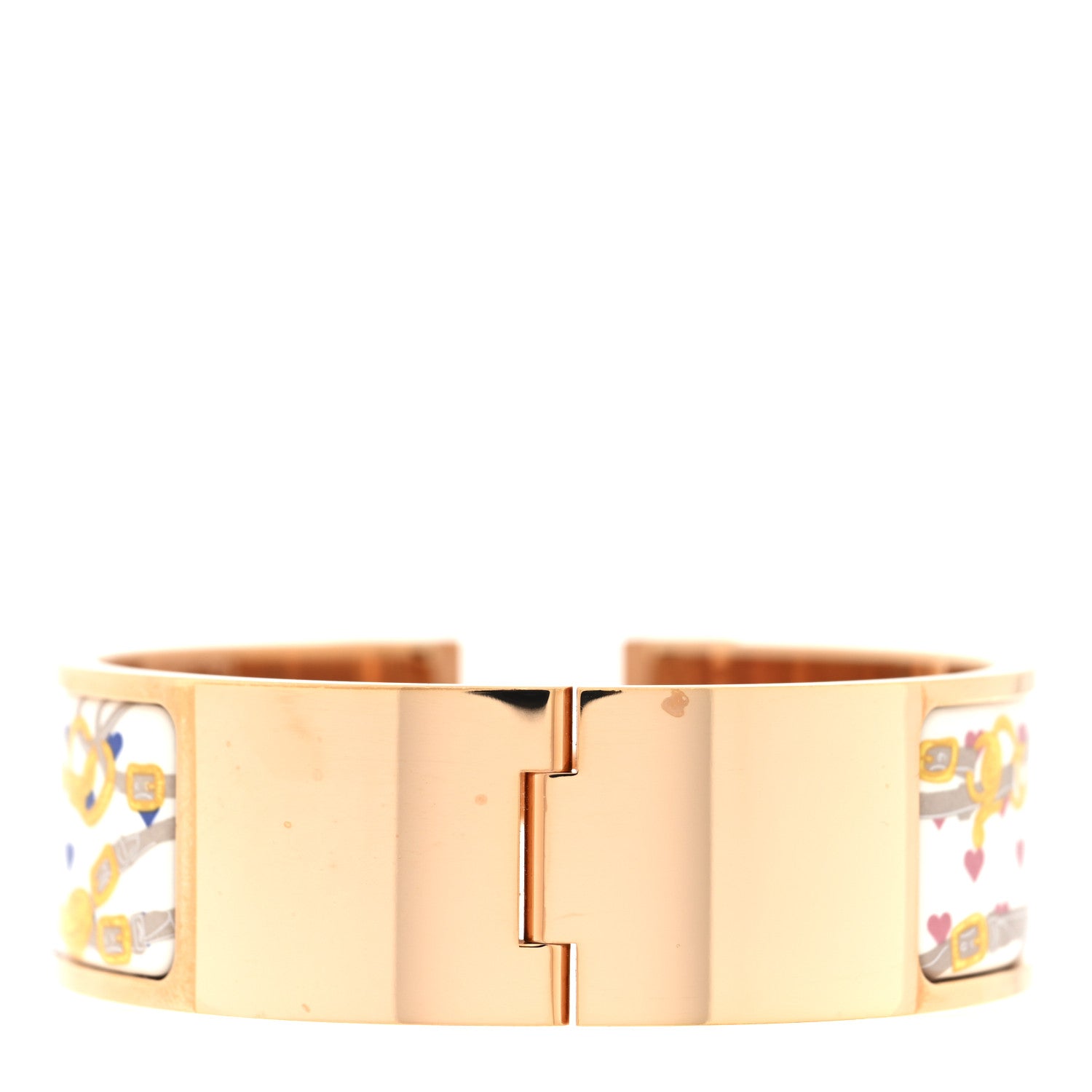 Hermes Enamel Printed Wide Brides de Gala Love Click Clac Bracelet PM Confetis 3 of 4