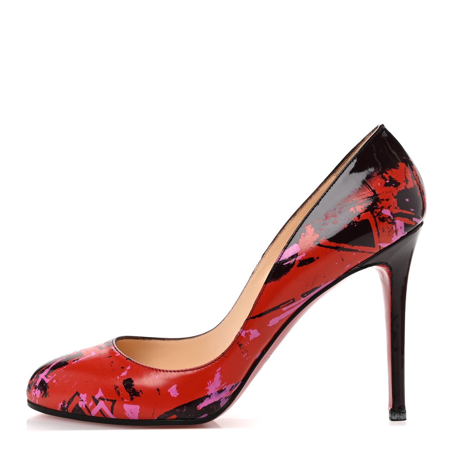 Patent Painted Clichy 100 Pumps 38.5 Burgundy