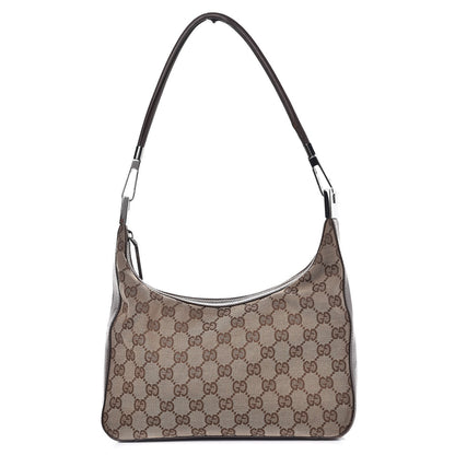 Gucci Monogram GG Small Clasp Hobo Brown 1 of 12