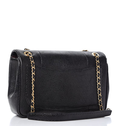 Chanel Lizard Coco Vintage Flap Black 4 of 11