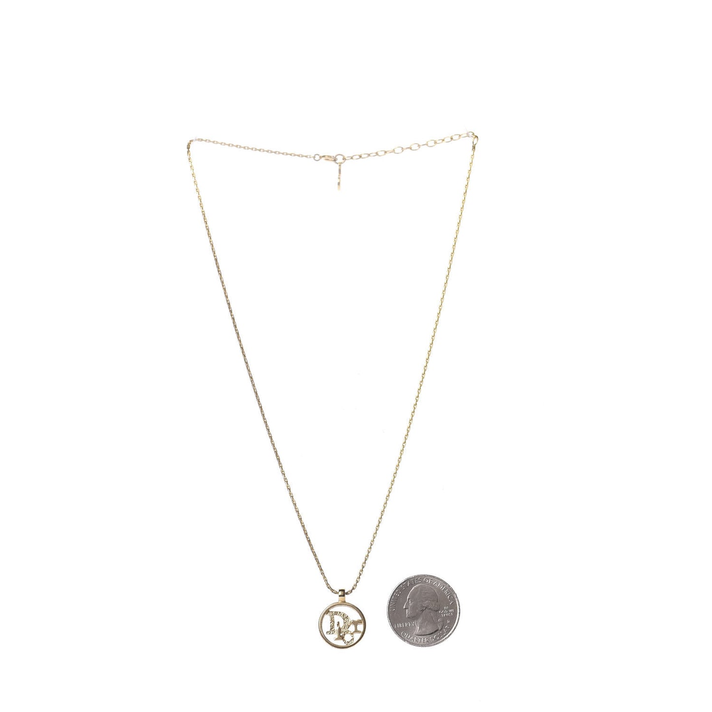 Metal Logo Necklace Gold