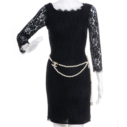 Chanel Pearl CC Necklace Belt Light Gold 2 of 6
