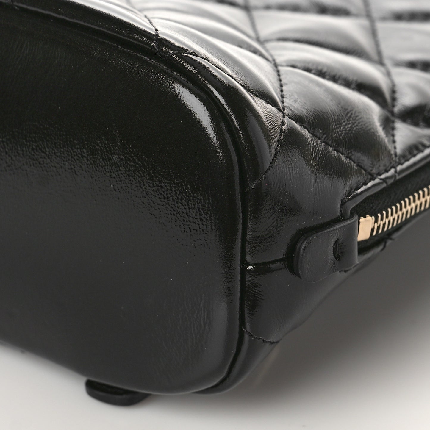 Shiny Calfskin My Pocket Backpack Black