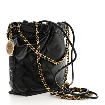 Chanel Shiny Calfskin Quilted Mini Chanel 22 Black 3 of 10
