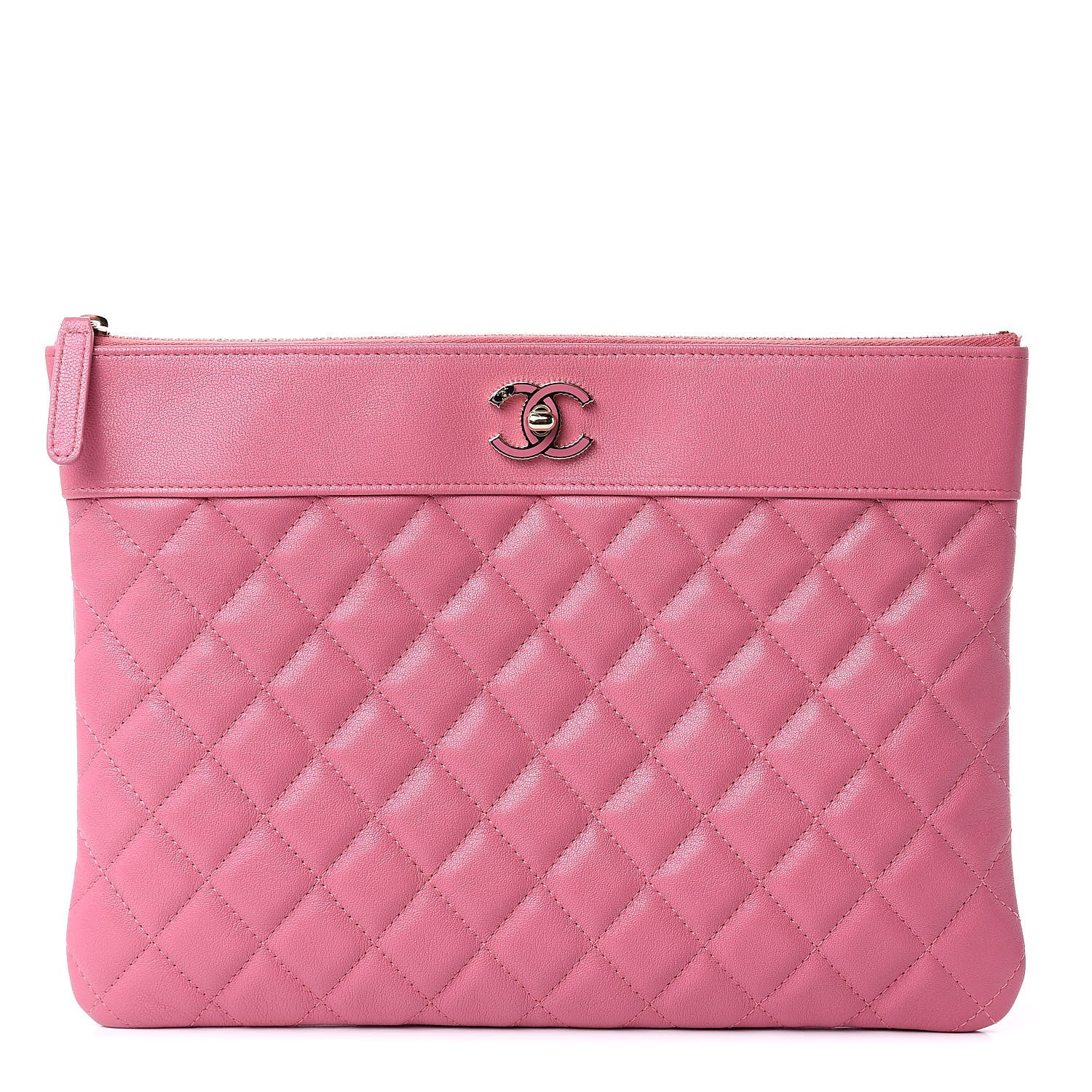 Chanel Sheepskin Quilted Medium Vintage Mademoiselle Cosmetic Case 1 of 11