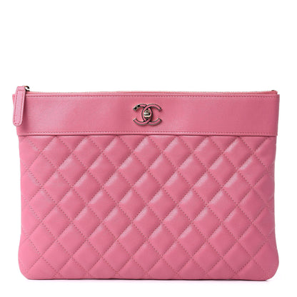Chanel Sheepskin Quilted Medium Vintage Mademoiselle Cosmetic Case 1 of 11