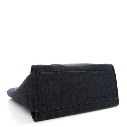 Chanel Denim Large Deauville Tote Dark Blue 4 of 10