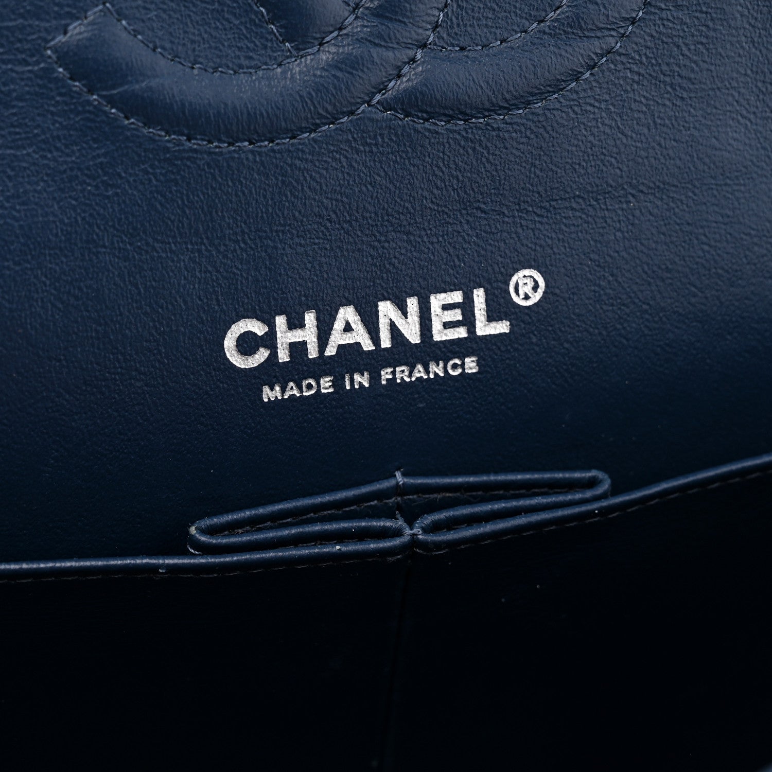 Chanel Caviar Quilted Medium Double Flap Navy 6 of 14