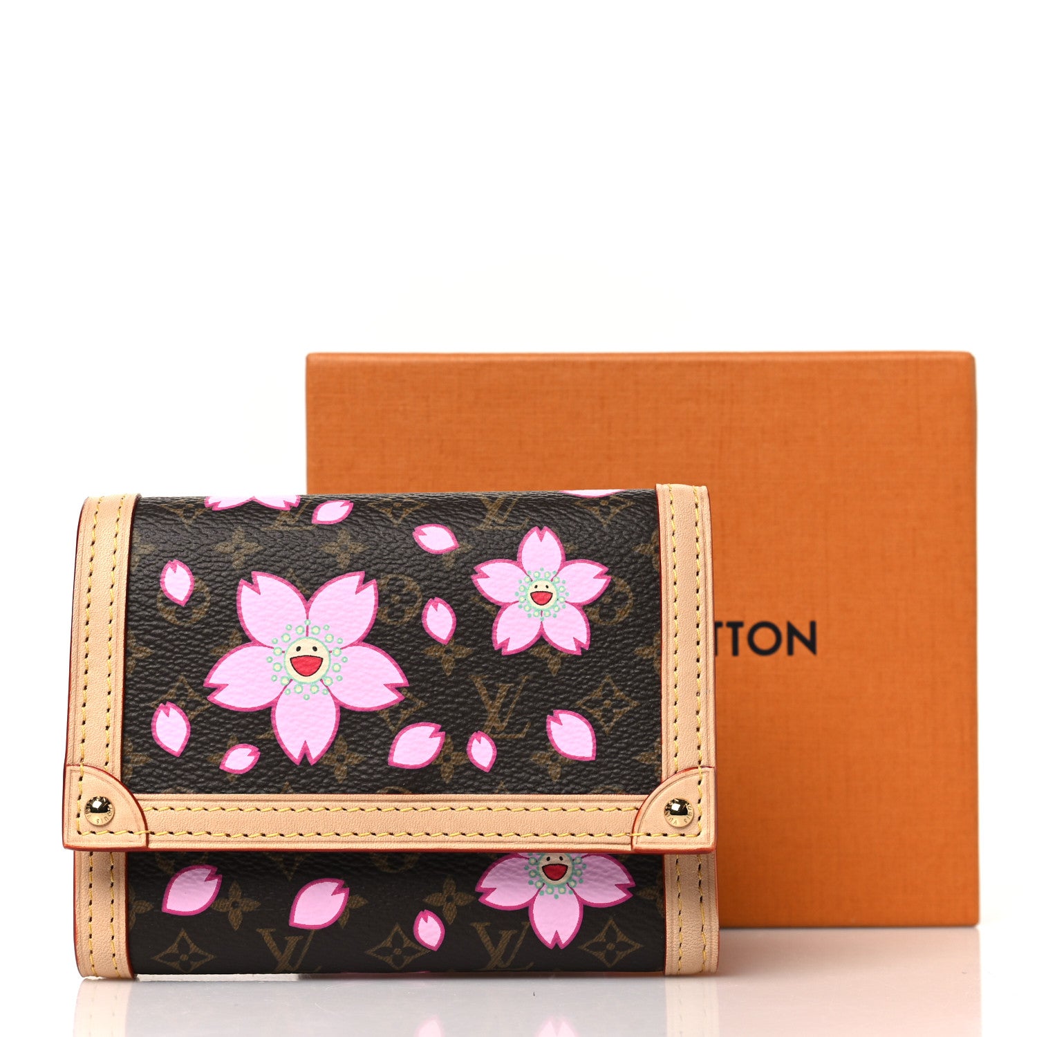 Louis Vuitton LV X TM Monogram Cherry Blossom Victorine Wallet Sakura Brown 8 of 8